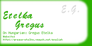 etelka gregus business card